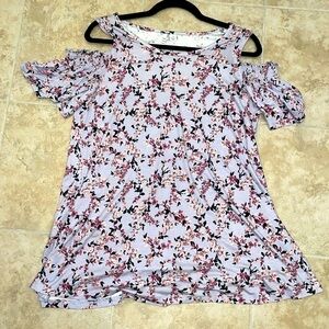 Elle lightweight Cold Shoulder Floral Blouse​